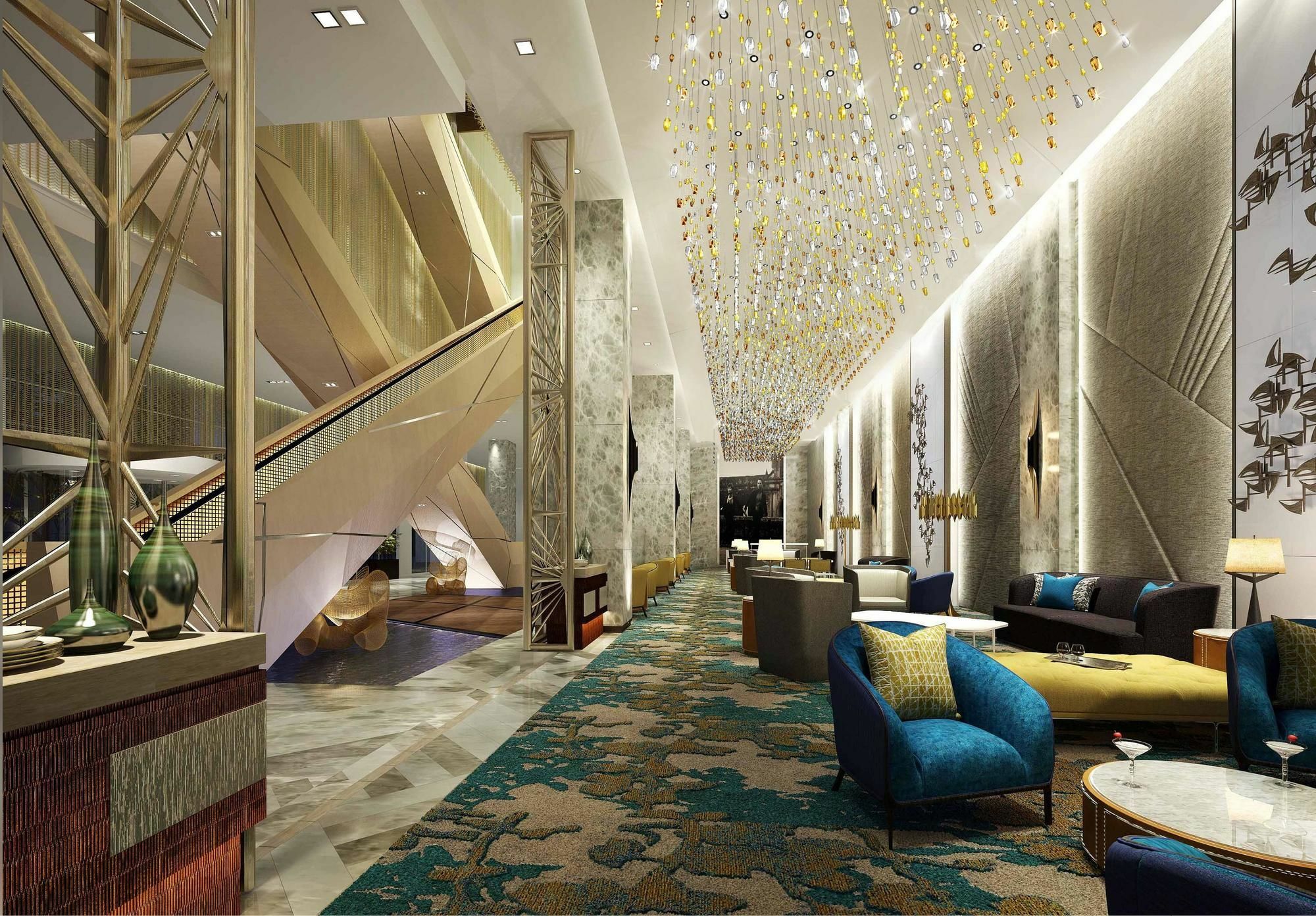 Hilton Manila Hotell Pasay Exteriör bild The lobby of the hotel